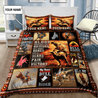 Personalized Name Bull Riding Bedding Set Rodeo Art Ver 3