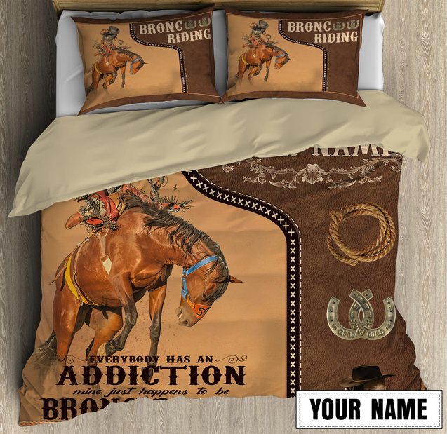 Personalized Name Rodeo Bedding Set To Be Bronc Riding