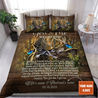 Deer Couple Customize Name Bedding Set