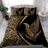 New Zealand Silver Fern Maori Bedding Set - Circle Style ML