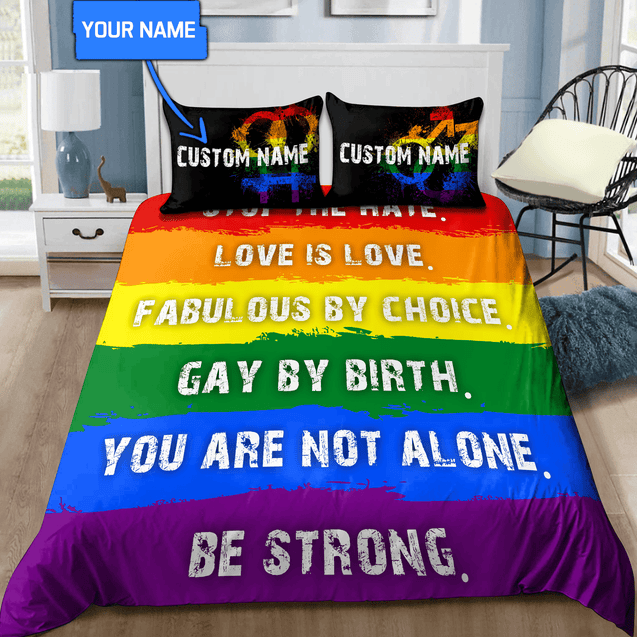 Customize Name LGBT Pride Bedding Set DD19052109