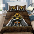 Egyptian Ancient Pharaoh Gods hieroglyphs 3D Printed Bedding Set