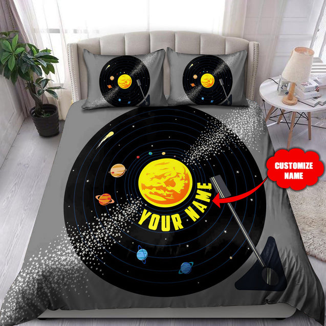 Customize Name Vinyl Record Bedding Set NTN11052102