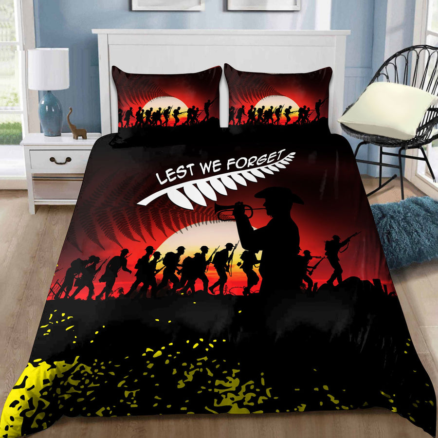 New Zealand And Australia Lest We Forget Anzac Day Bedding Set TN