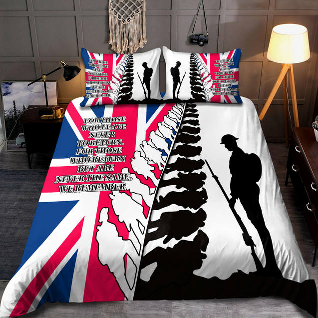 For those who leave never to return UK Veteran 3D printed Bedding set