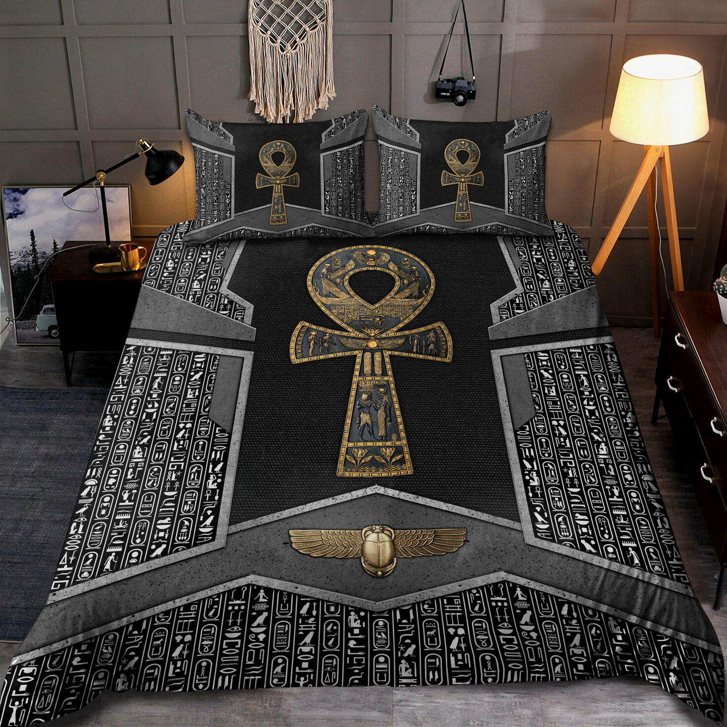 Ankh key of life ancient Egyptian Bedding set