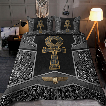 Ankh key of life ancient Egyptian Bedding set