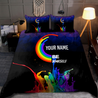 Customize Name LGBT Pride Bedding Set DA19052104