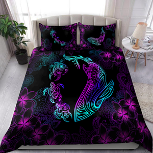 Turtle And Shark Hawaii Decorated 3D Bedding Set