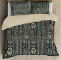 Egyptian Hieroglyphs And Deities Mythology Culture 3D design Bedding set