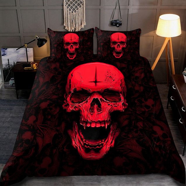 Red Satanic Skull Bedding Set MH26012104