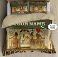 Custom name Tomb of nefertari Ancient Egypt 3D Design print Bedding Set