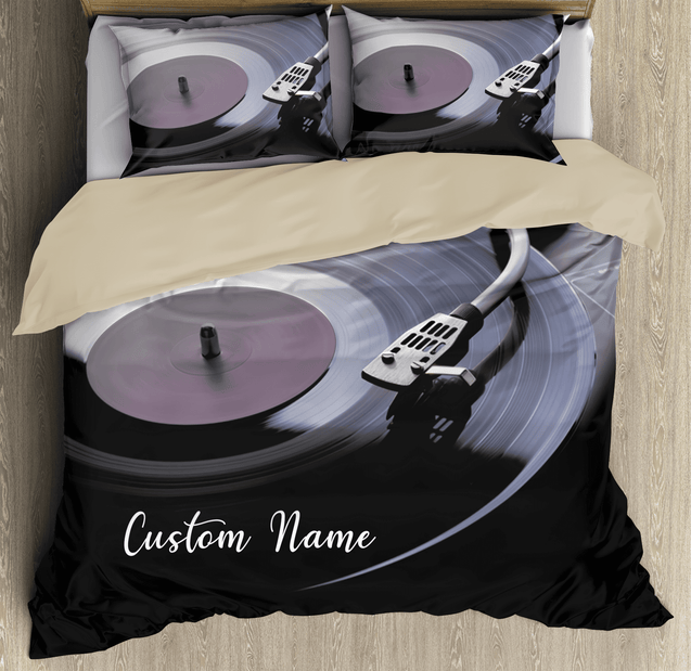 Customize Name Vinyl Record Bedding Set DD10052102