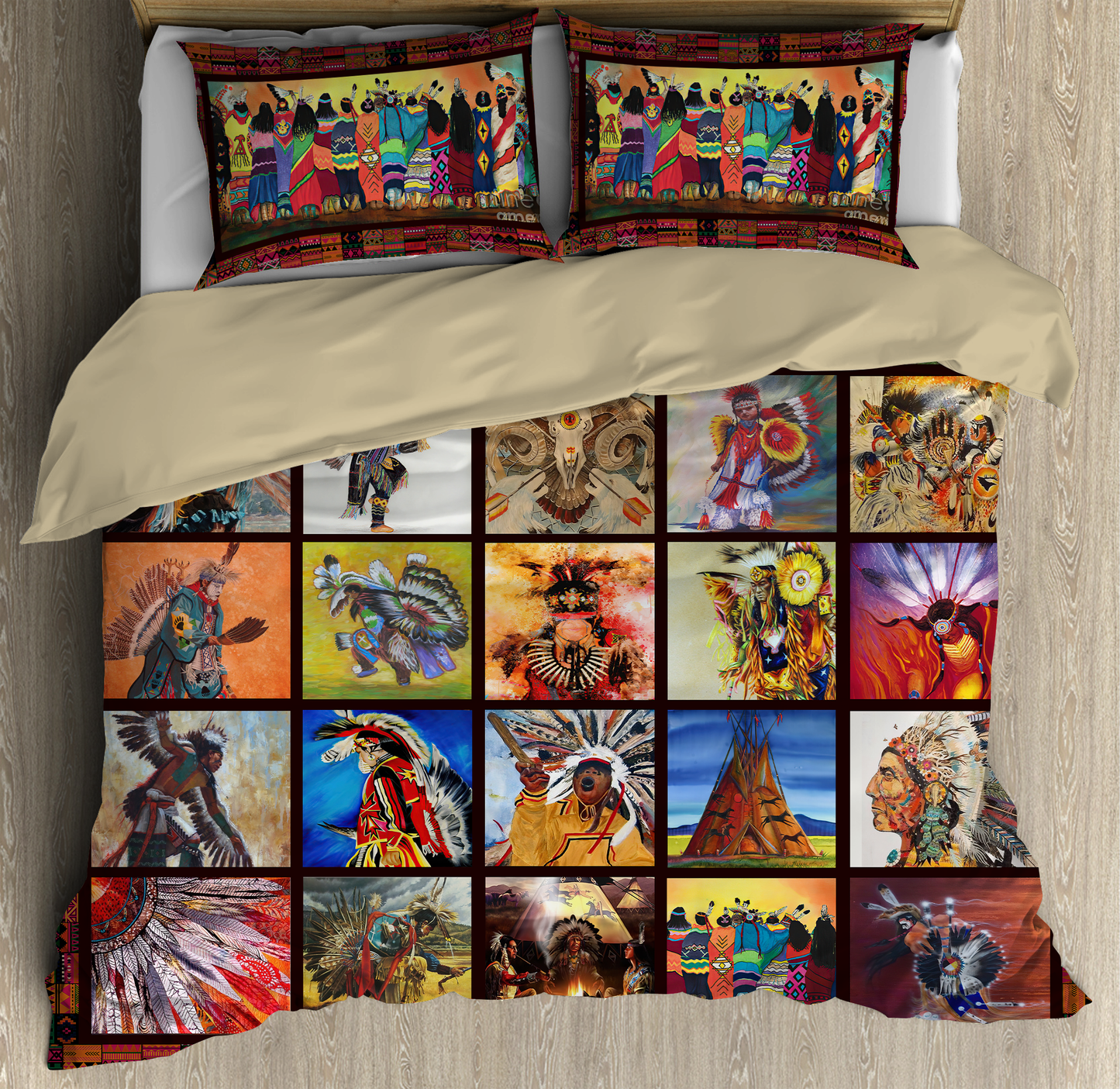Native American Pow Wow 3D All Over Printed Bedding Set
