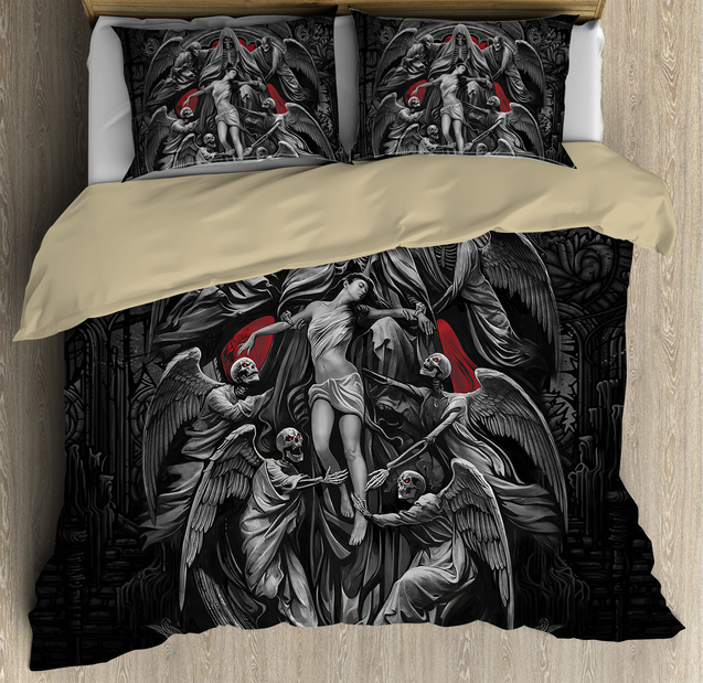 Falling Girl Skull Gothic Bedding Set SN10062101