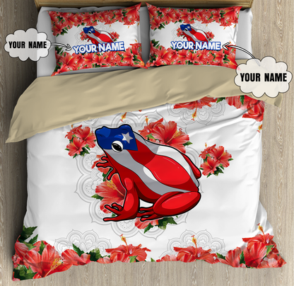 Customize Name Coqui Puerto Rico Bedding Set MH18032102