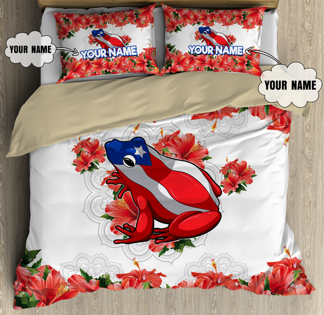 Customize Name Coqui Puerto Rico Bedding Set MH18032102