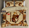 Personalized Name Rodeo Bedding Set Bronc Riding