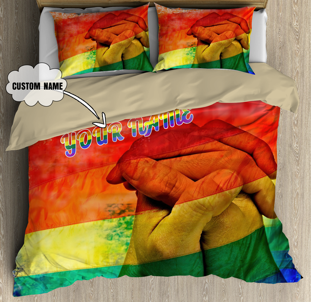 Customize Name LGBT Pride Bedding Set SN19052105