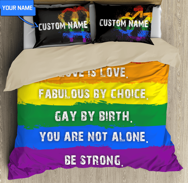 Customize Name LGBT Pride Bedding Set DD19052109