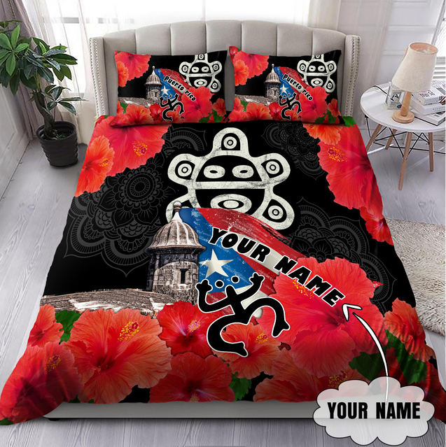 Customize Name Sol Taino Puerto Rico Bedding Set MH23022103