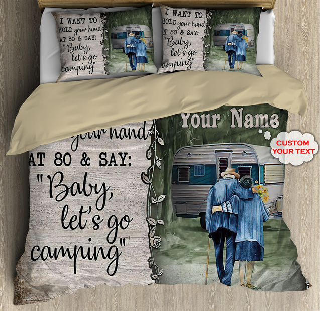 Customize Name Couple Camping Bedding Set TNA20042102