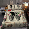 Customize Name Skull Art Bedding Set
