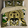 Polynesian Face With Plumeria Bedding Set