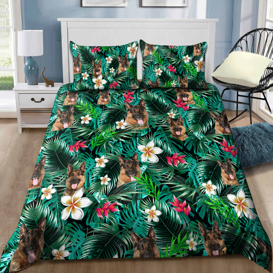 German shepherd hawaiian bedding set