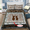 Deer Couple Customize Name Bedding Set