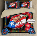 Customize Name Loving Puerto Rico Bedding Set