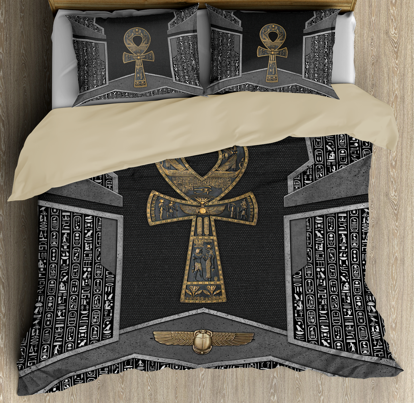 Ankh key of life ancient Egyptian Bedding set