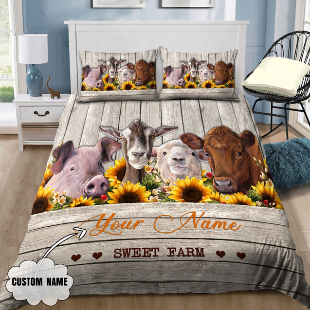 Happy Farm - Persionalizes Name 3D Bedding Set