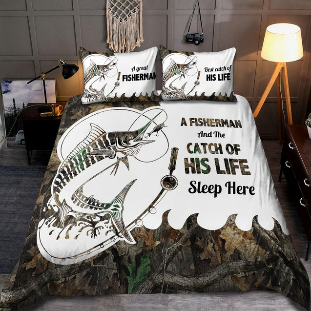 Fishing Couple Great Fisherman and his best catch Bedding set