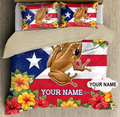 Customize Name Lovely Coquí Puerto Rico Bedding Set