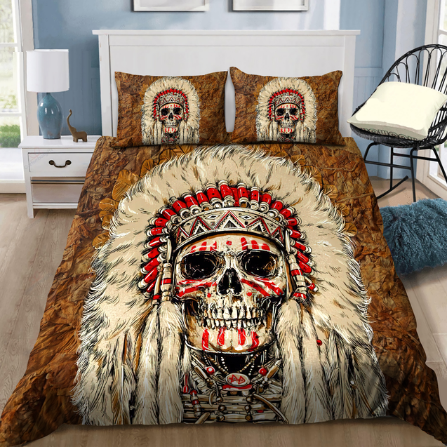 Native Skull 3D All Over Printed Bedding Set MH25012101