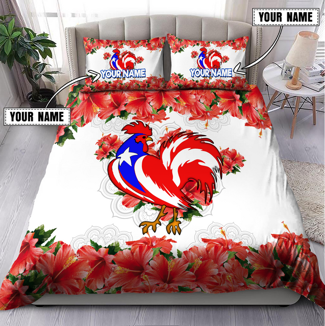 Customize Name Rooster Puerto Rico Bedding Set MH06042103