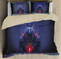 Anubis Blue Ancient Egyptian Mythology Culture 3D design Bedding set