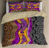 Aboriginal Fishing Map Painting Art Bedding Set