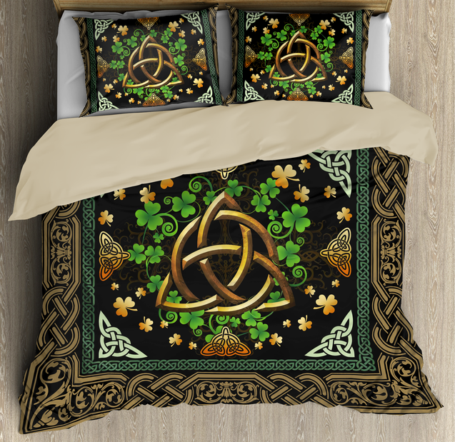 Premium Bedding Set Irish Celtic Shamrock And Trinity Knot ML