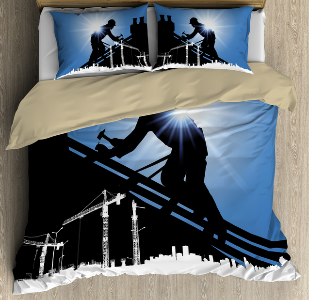 We Are Hard Roofers 3D Bedding Set LAM