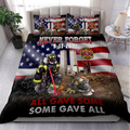 Customize Name Firefighter Bedding Set