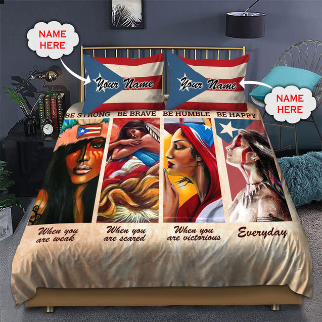 Customize Name Beautiful Girls Puerto Rico Bedding Set Pi10042103