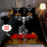 Customize Name Biker Skull Bedding Set DQB31052102