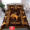 Personalized Name Rodeo Bedding Set Bucking Horse Ver 2