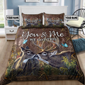 Customize Name Couple Deer Bedding Set DA04062102