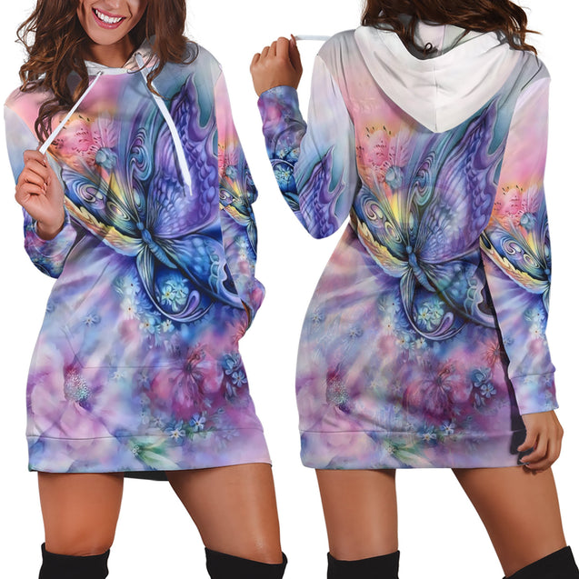 Butterfly Tribal 3D All Over Printed Clothes BF2 NM-Apparel-NM-Hoodie Dress-S-Vibe Cosy™