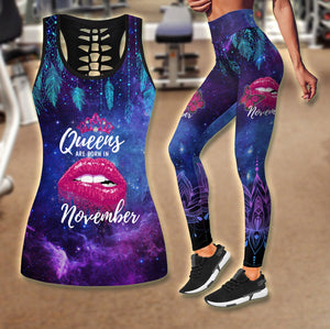 Queens are born in November Galaxy combo legging+tank TR24052011S-Apparel-Huyencass-S-S-Vibe Cosy™