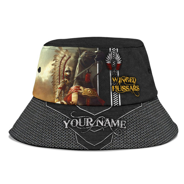 Premium Bucket Hat Polish Winged Hussars 3D Over Printed