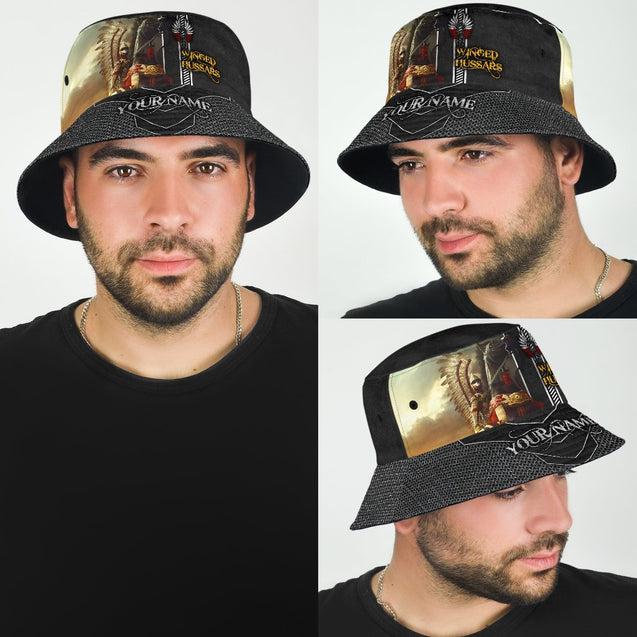 Premium Bucket Hat Polish Winged Hussars 3D Over Printed